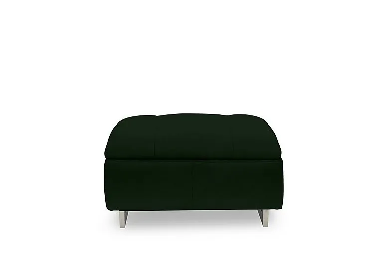 Moet Large Fabric Standard Footstool - Bottle Green