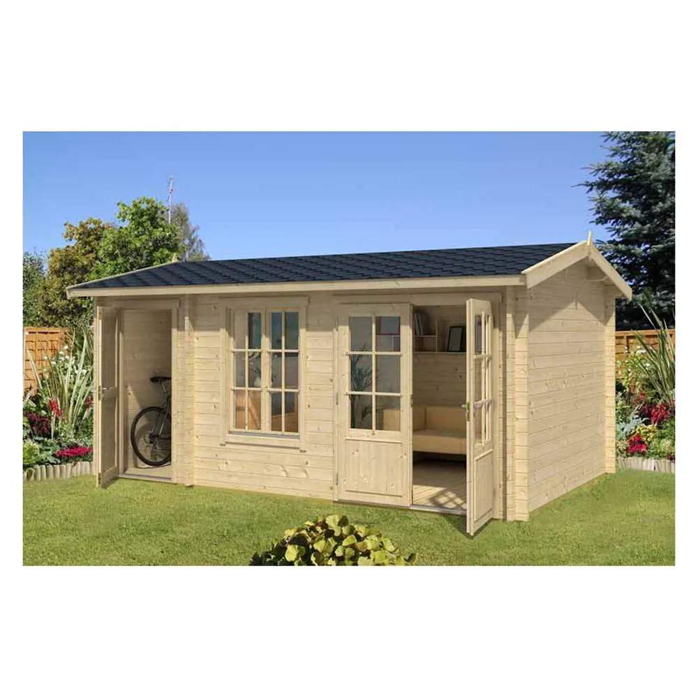 Lasita Maja Ltd Wrexham 2-Log Cabin, Garden Room, Home Office - L525xW350.8xH250.8 cm in Brown 1