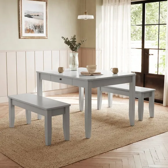 Lynton 4 Seater Dining Table and Bench Set 1