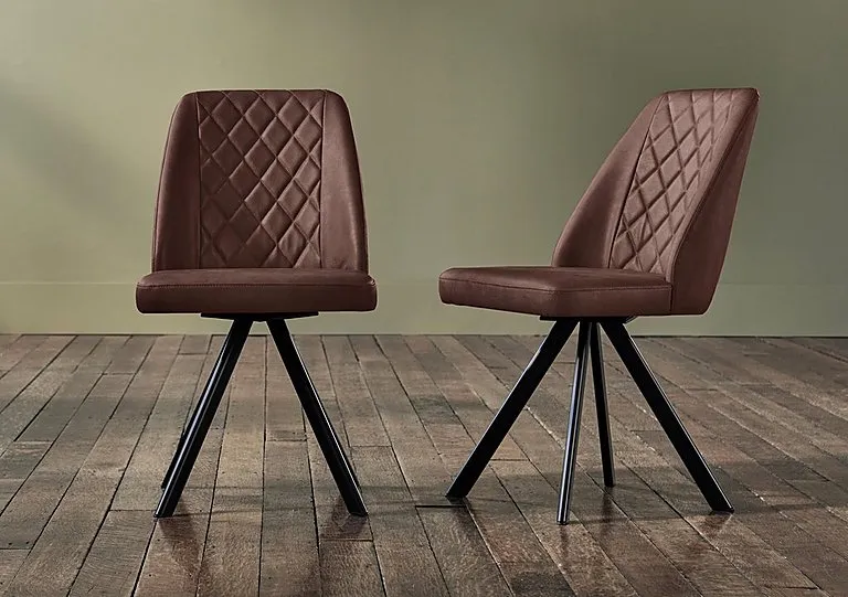 Jupiter Pair of Swivel Dining Chairs