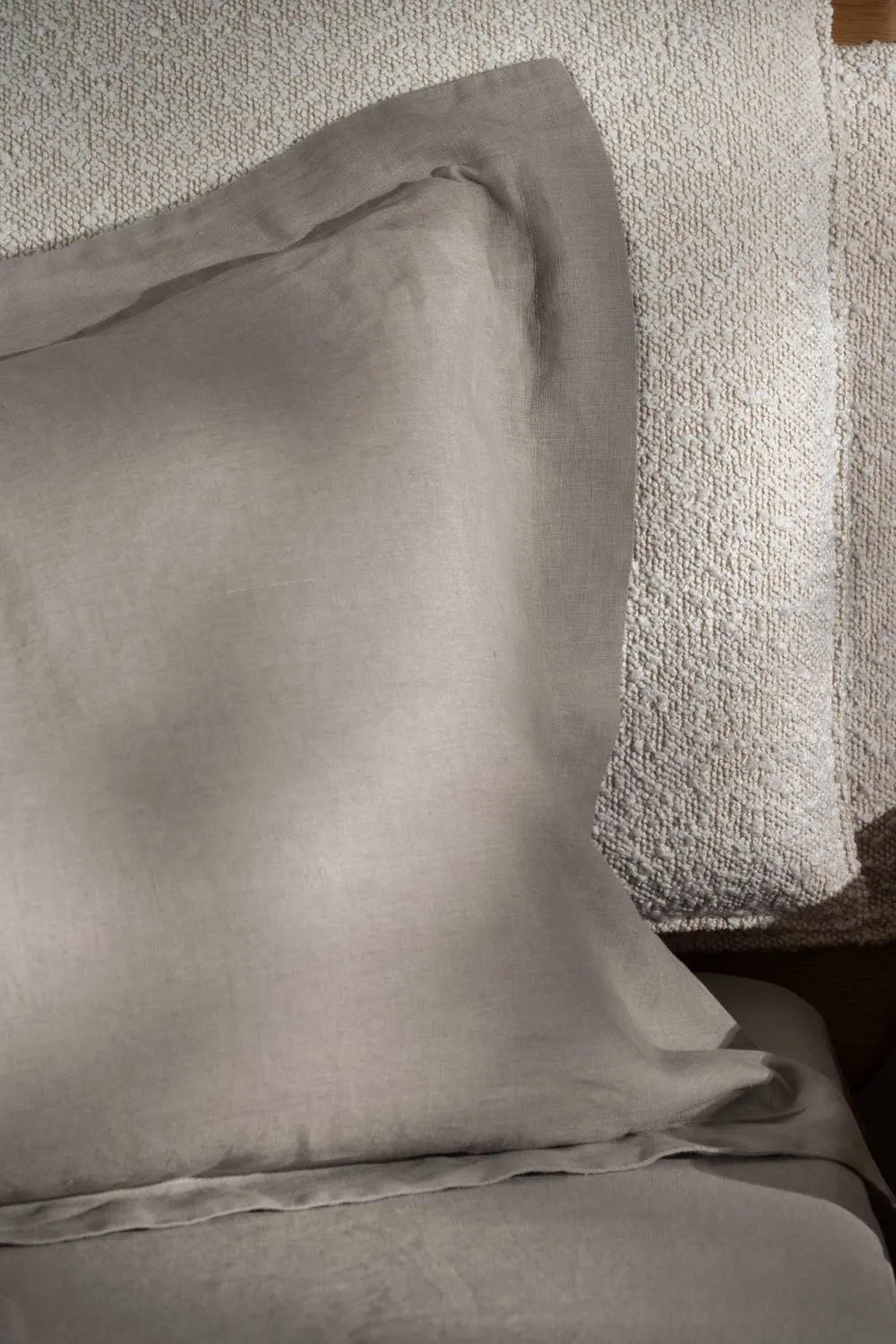 Soak&Sleep Mocha Brown French Linen Housewife Pillowcase Pair 3