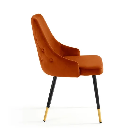 Ariana Set of 2 Dining Chairs, Velvet 6