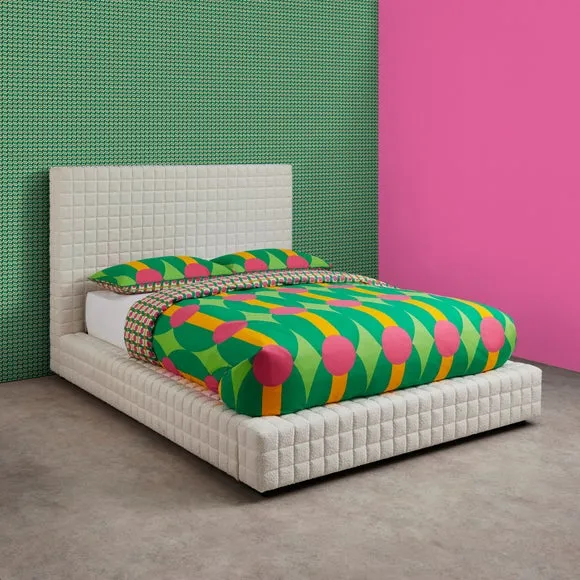 Yinka Ilori Squares Boucle Ottoman Bed