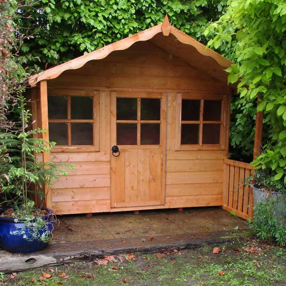 Shires Stork Playhouse Kid's Wendy House in Brown 3