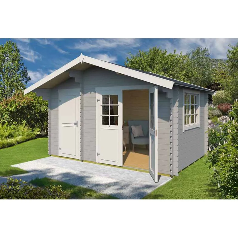 Lasita Maja Ltd Keila 28-Log Cabin, Garden Room, Home Office - L426.6xW340xH256.5 cm in Light Tan 5