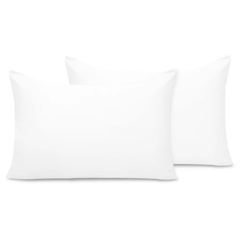 Grace Microfiber Pillow Covers Pack of 2 Soft & Breathable in White