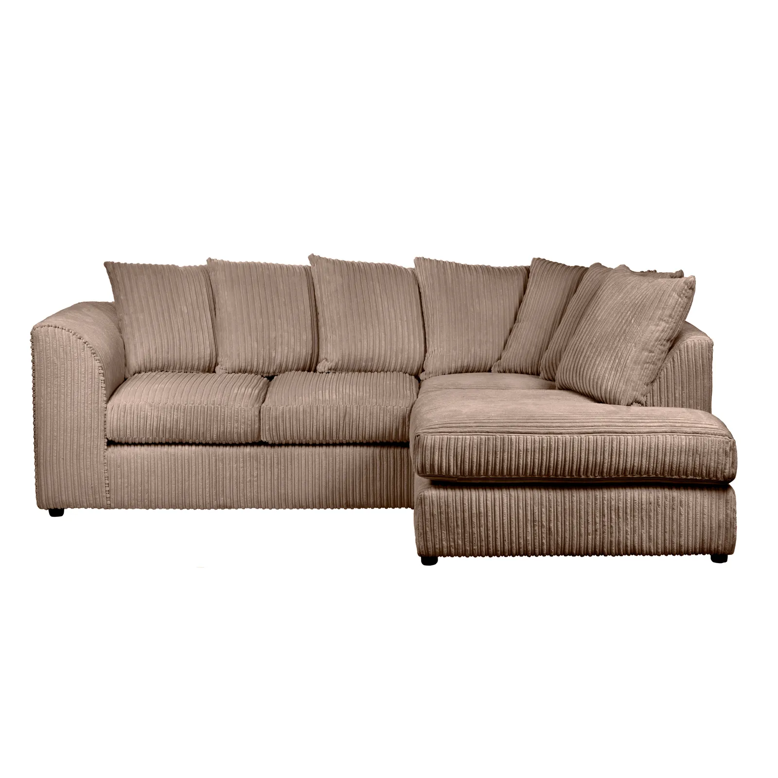 Blake Jumbo Cord Right Hand Corner Sofa Brown