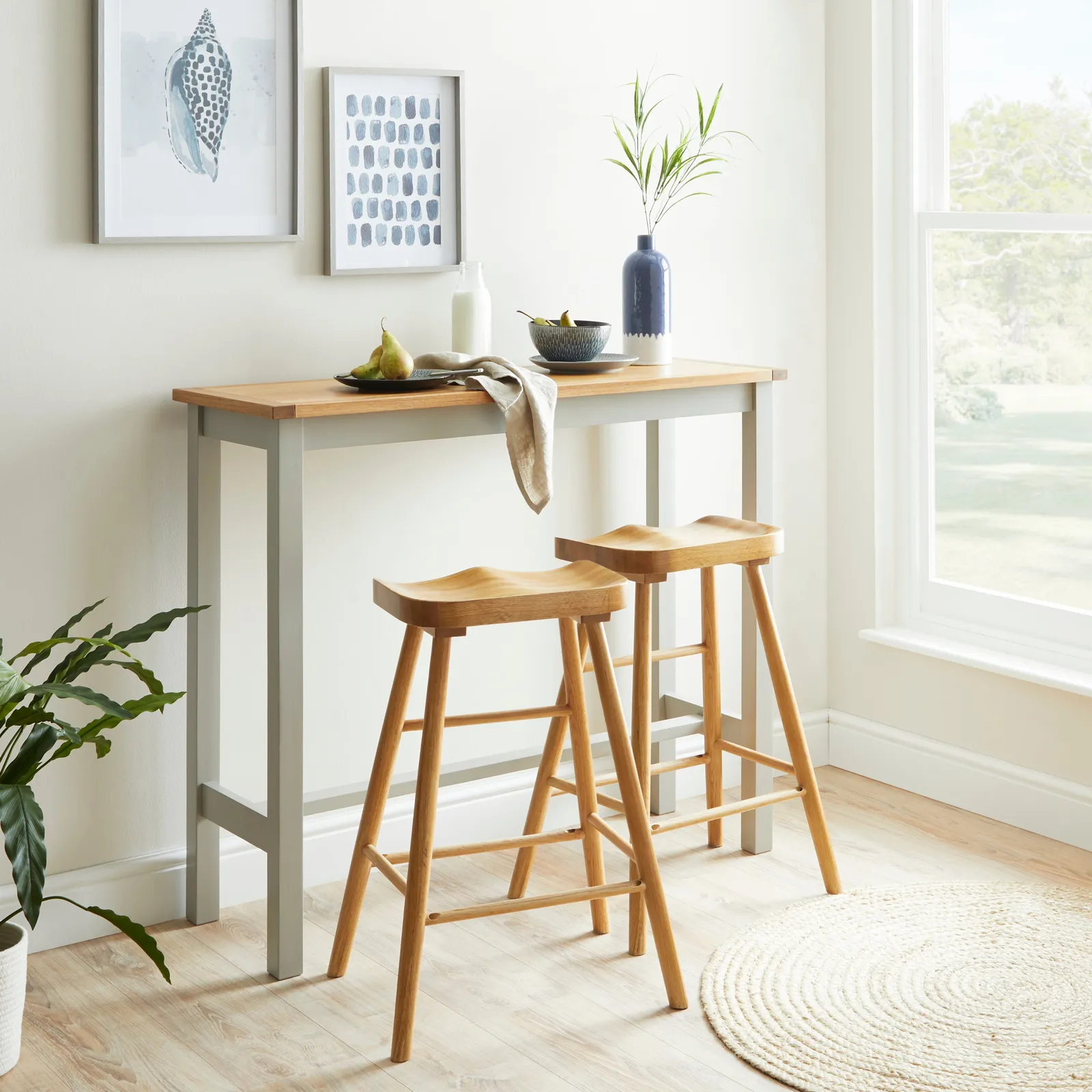 Bromley Grey Bar Table Grey