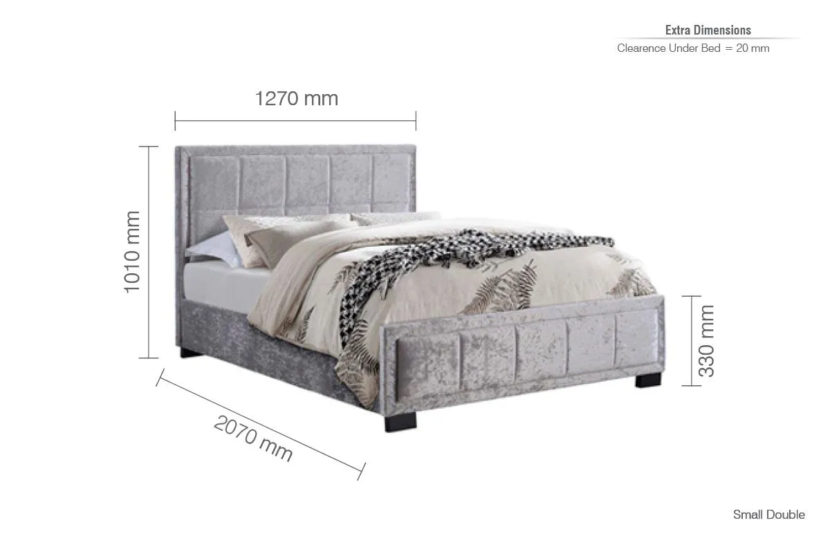 Birlea Hannover Bed in Metallic Silver 6
