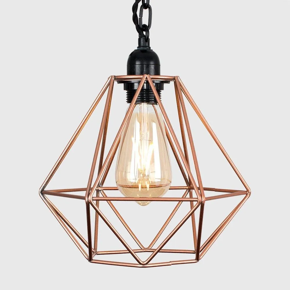 ValueLights Huber Industrial Black Ceiling Light Pendant 4
