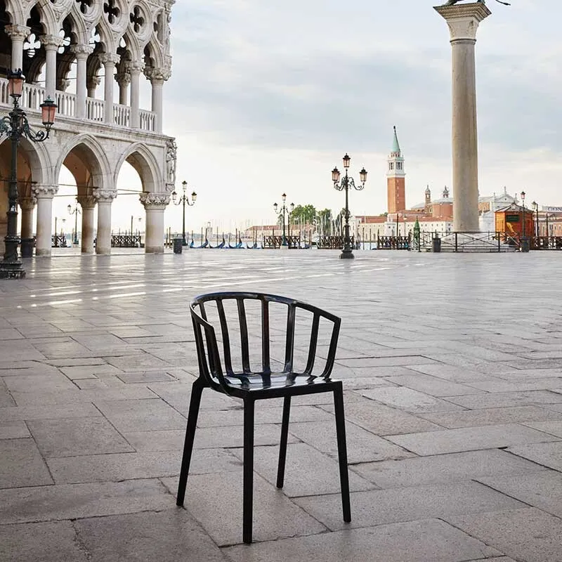 Kartell Venice Dining Chair, Black Plastic | Barker & Stonehouse 3