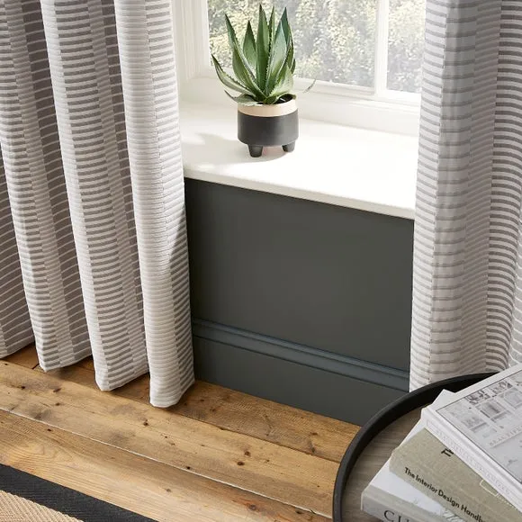 Kenton Stripe Blackout Eyelet Curtains 4