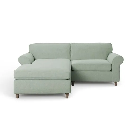 Flori Soft Chenille Corner Chaise Sofa 6