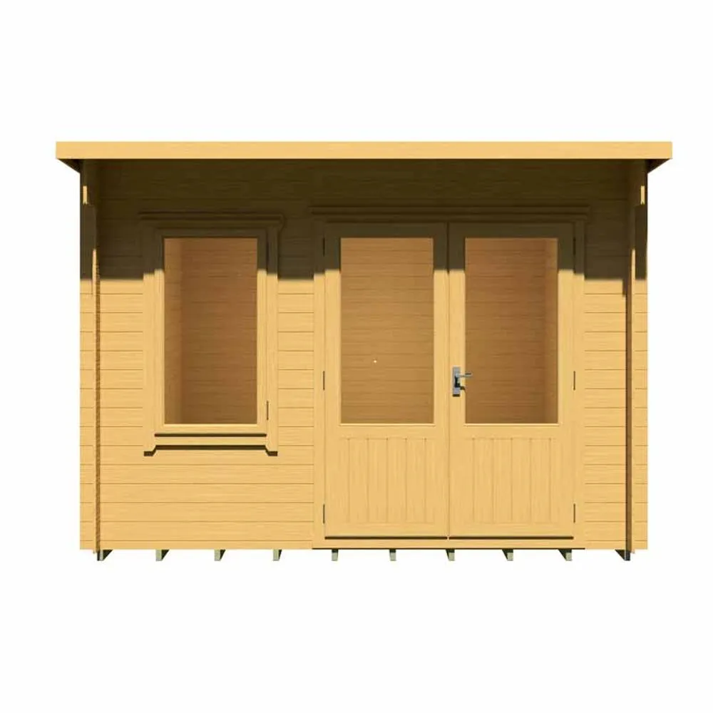 Shires Edgefield 11 x 10 Feet Log Cabin in 19 mm Logs - L329 x W299 x H238 cm in Light Brown