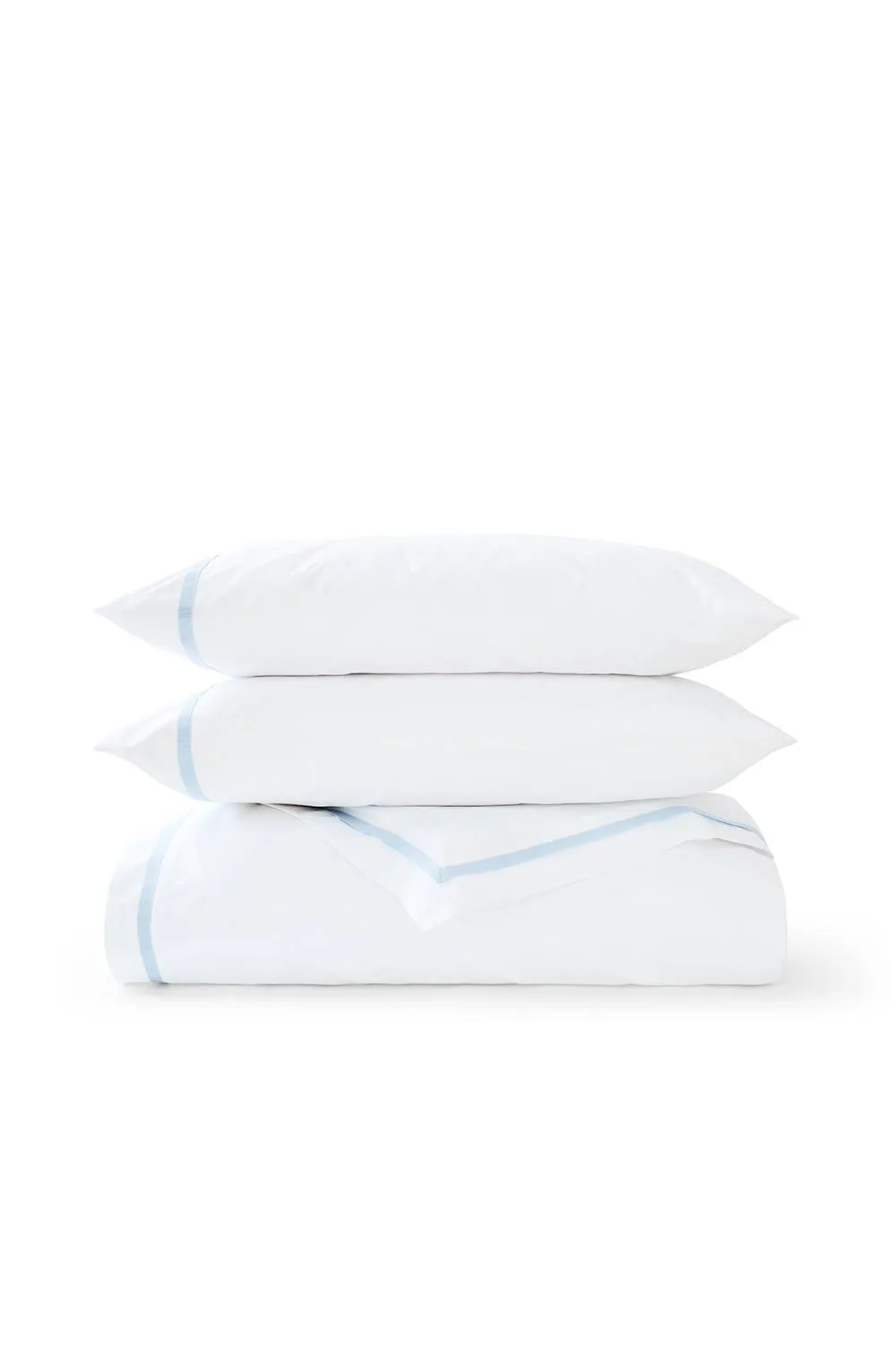 CHRISTY 'Beaumont' Luxury Cotton Percale Hotel Duvet Cover Sets in Pale Blue 3