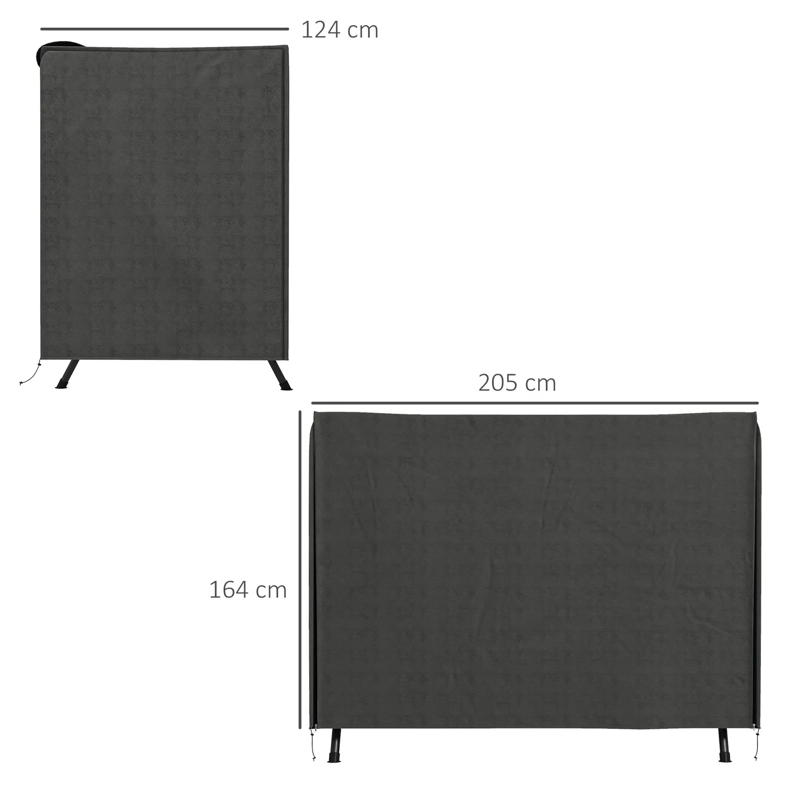 OUTSUNNY Garden Furniture Protector Patio Swing Chair Cover in Dark Grey 3