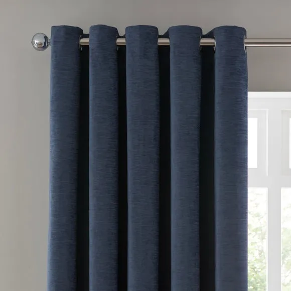 Genoa Chenille Blackout Eyelet Curtains 1