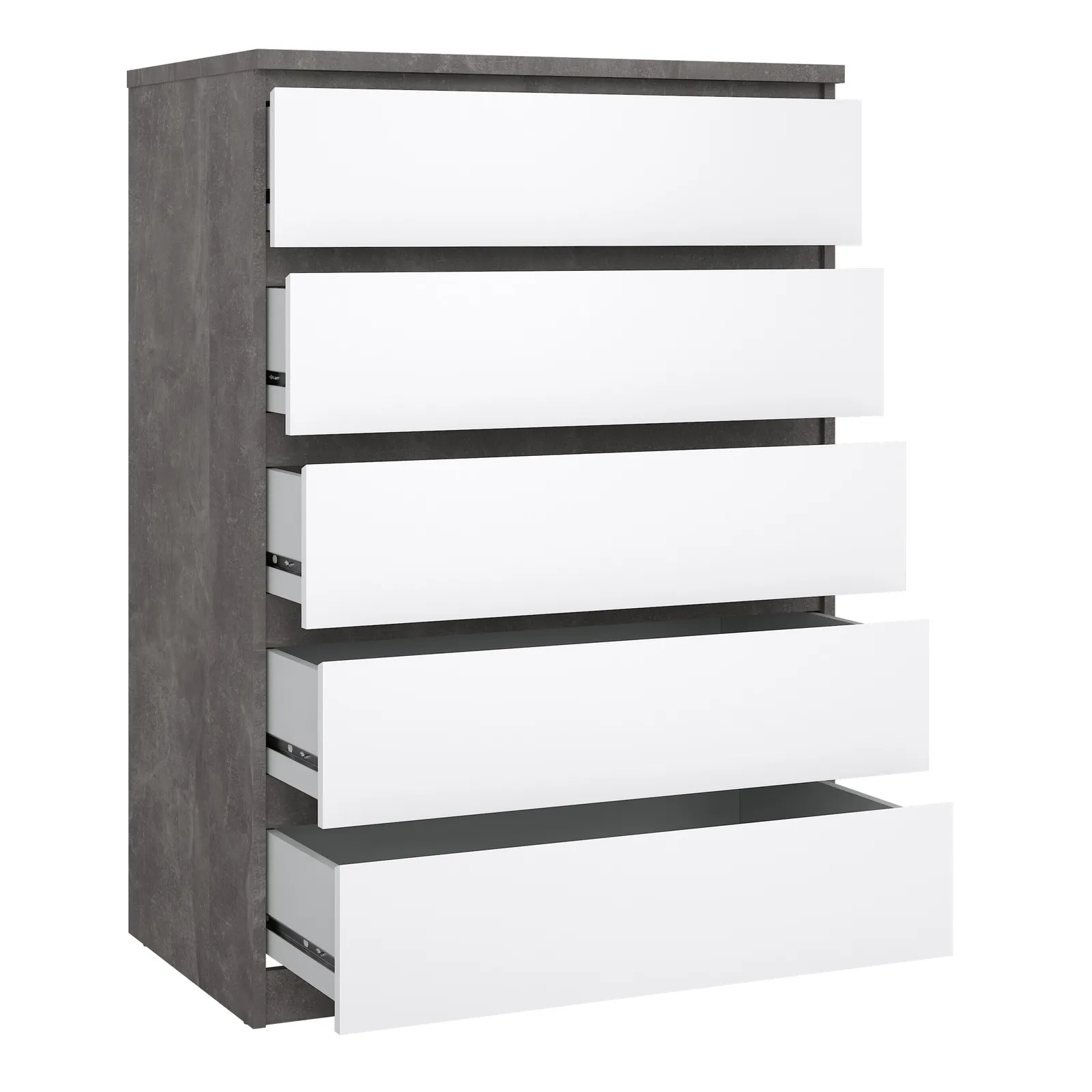 Furniture To Go Naia Chest of 5 Drawers in Grey 4