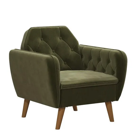 Teresa Velvet Button Detail Occasional Armchair 3