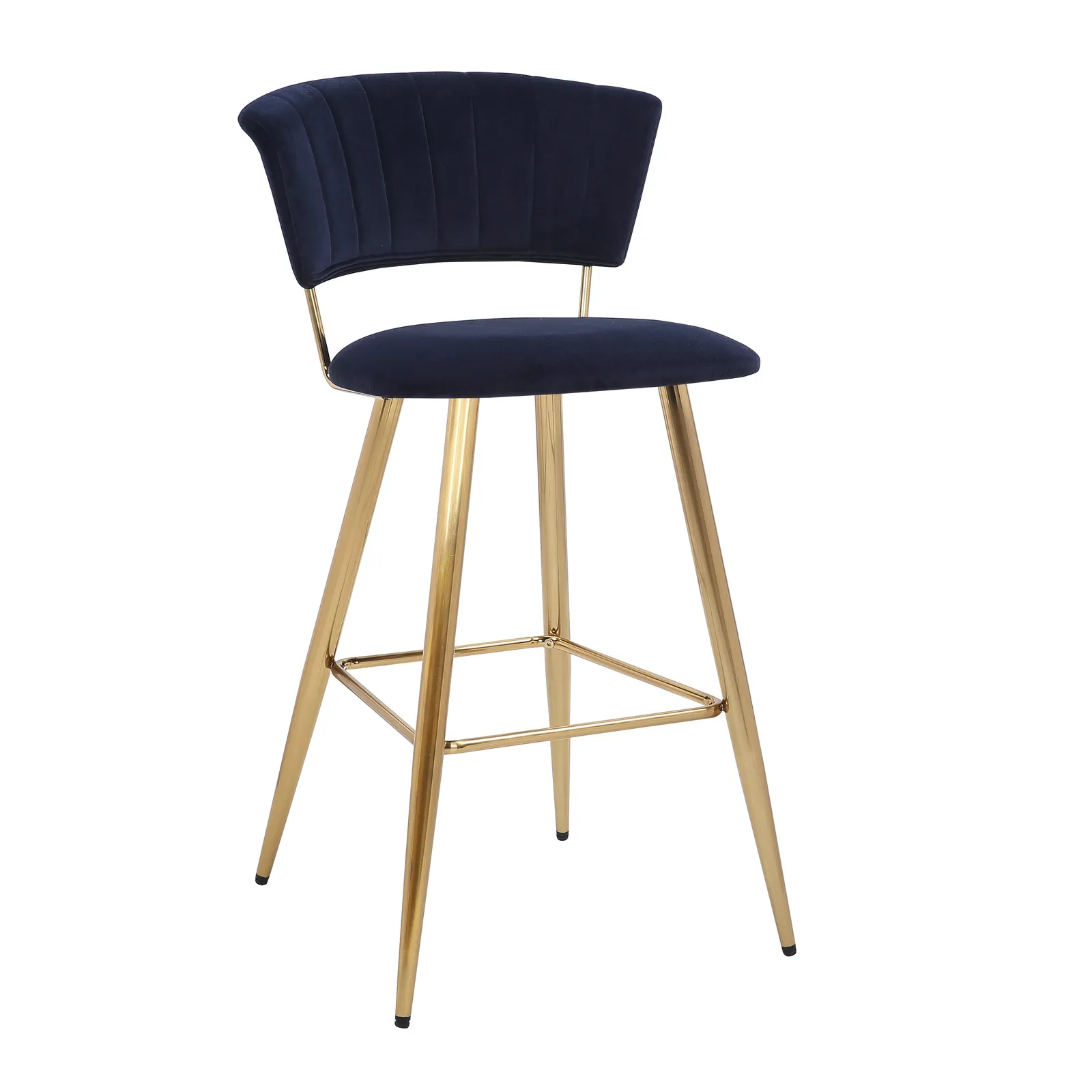 Kendall Velvet Bar Stool Blue