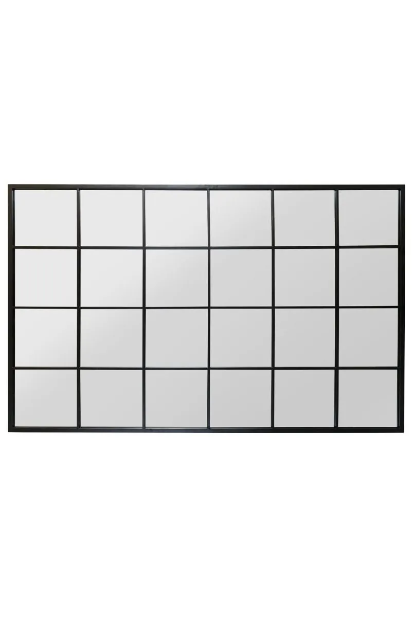 MirrorOutlet Black Modern Window Garden Wall Mirror 69" X 43" (174CM X 110CM) 4