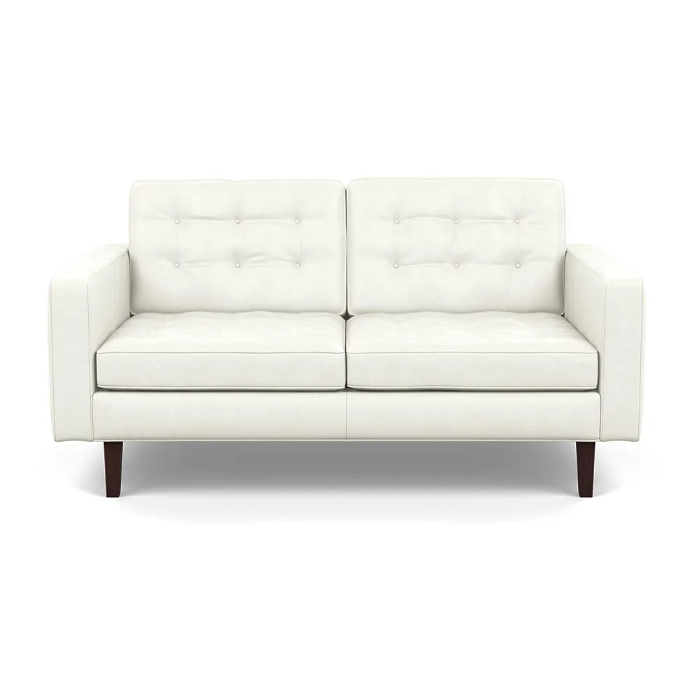 Heal's Hepburn 2 Seater Liena Leather White 634 Black