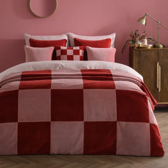 Clara Cotton Velvet Patchwork Bedspread