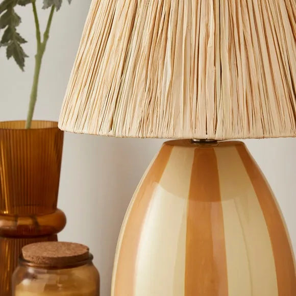 Mirabelle Oval Striped Table Lamp 3