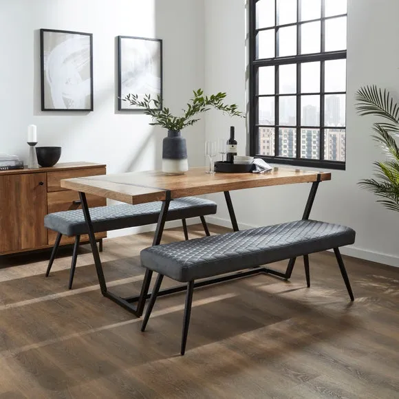 Montreal 2 Seater Dining Bench, Faux Leather, 135cm 2