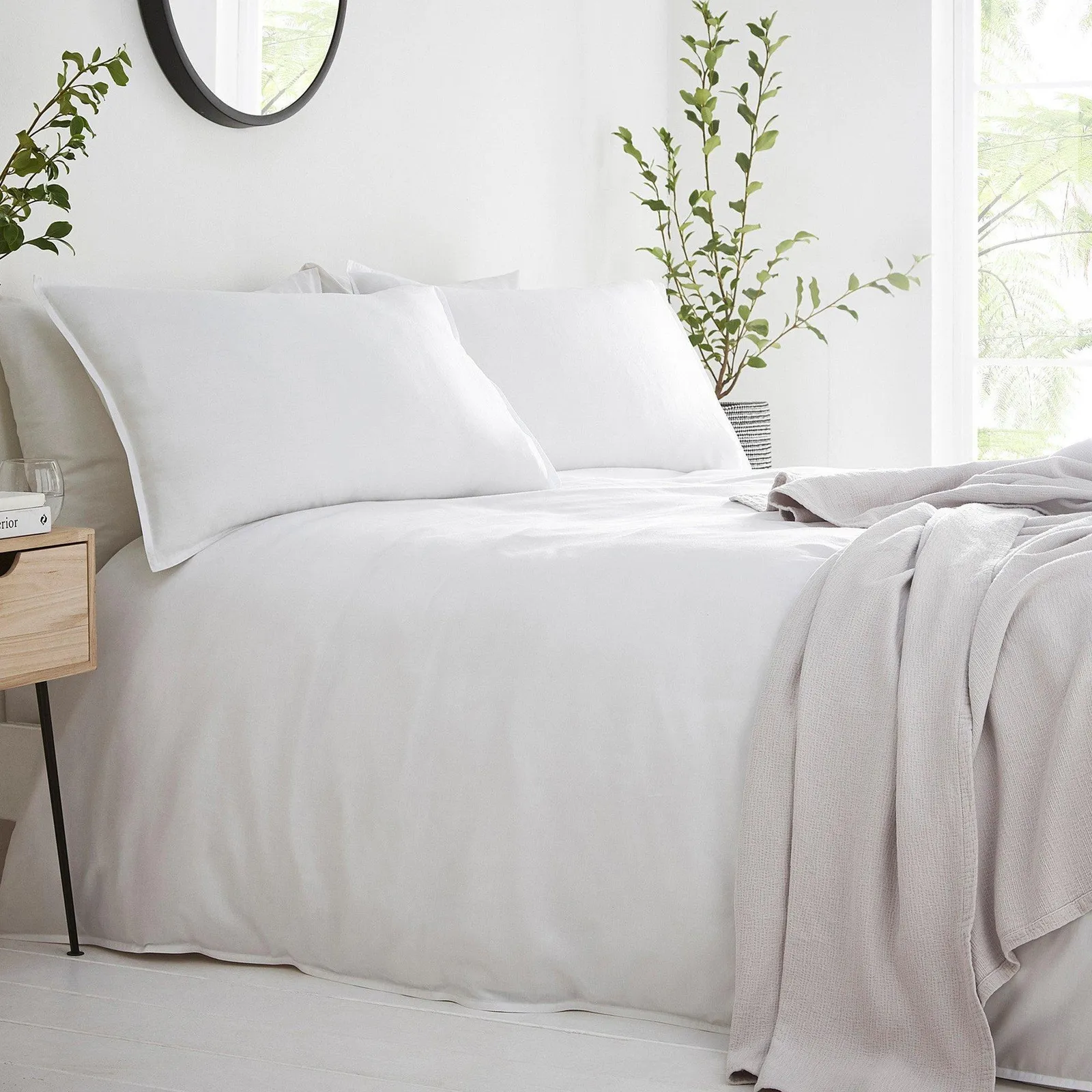 Washed Cotton Double Duvet Set