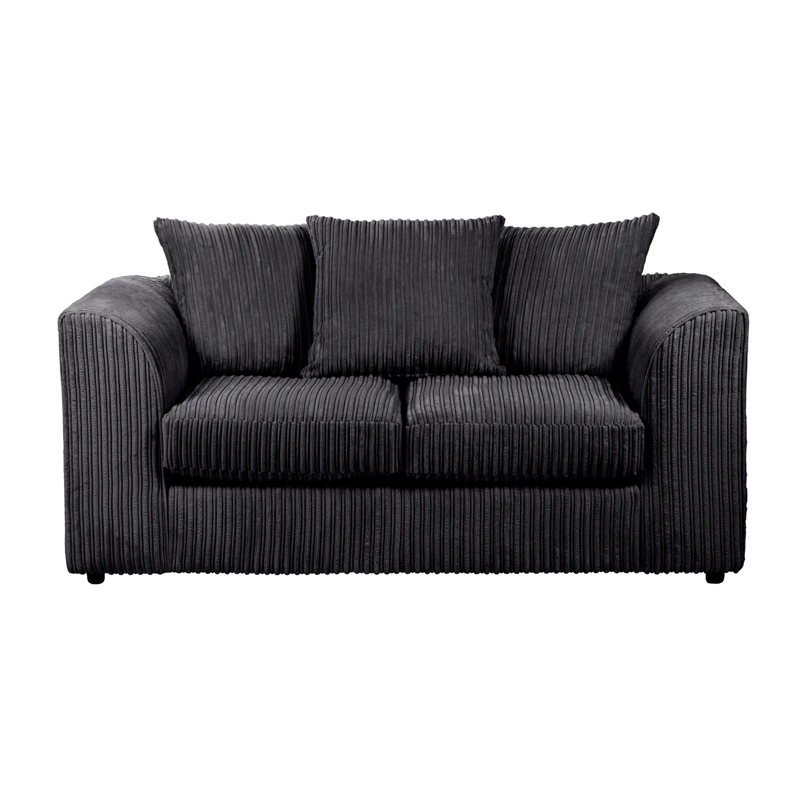 Blake Jumbo Cord 2 Seater Sofa Black