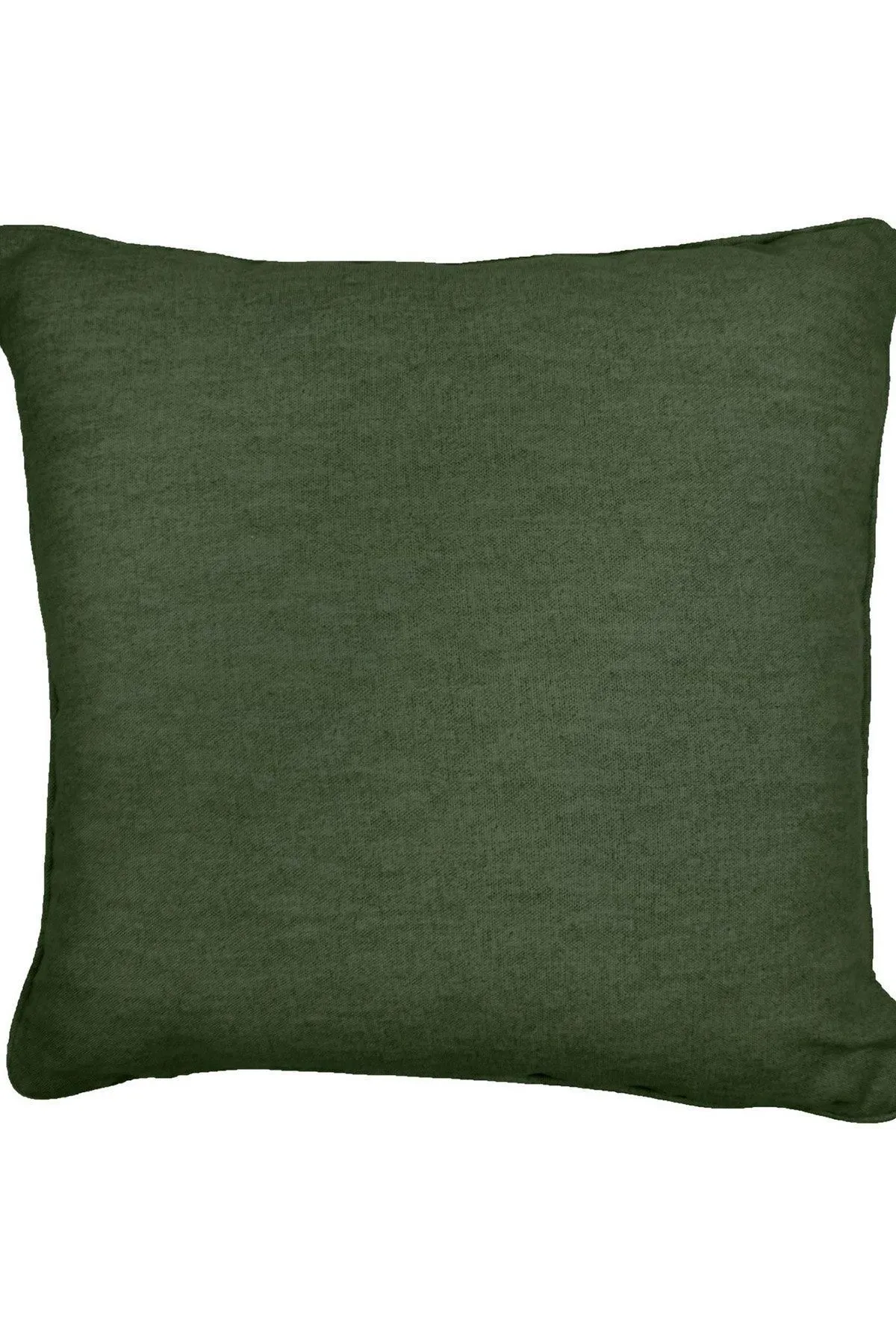 Fusion 'Sorbonne' Luxury Plain Dyed Filled Cushion 100% Cotton in Bottle Green 2