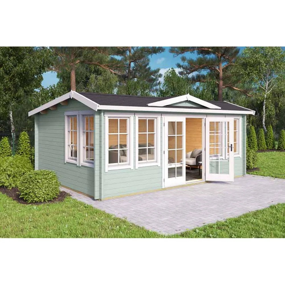 Lasita Maja Ltd Balmoral-Log Cabin, Garden Room, Home Office - L570xW421.3xH239.4 cm in Light Tan 3