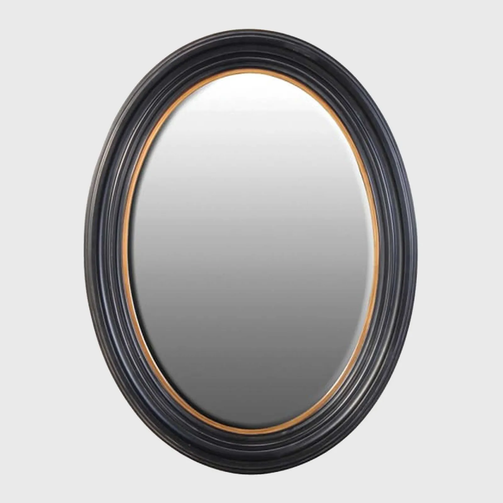 BLACK OVAL MIRROR, Round Wood | Barker & Stonehouse