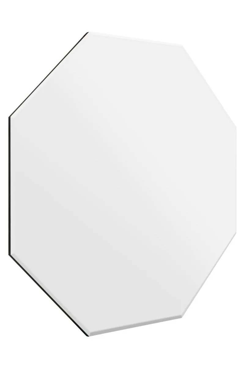 MirrorOutlet All Glass Modern Bevelled Octagonal Wall Mirror 31" X 31" (80x80CM) in Silver 3