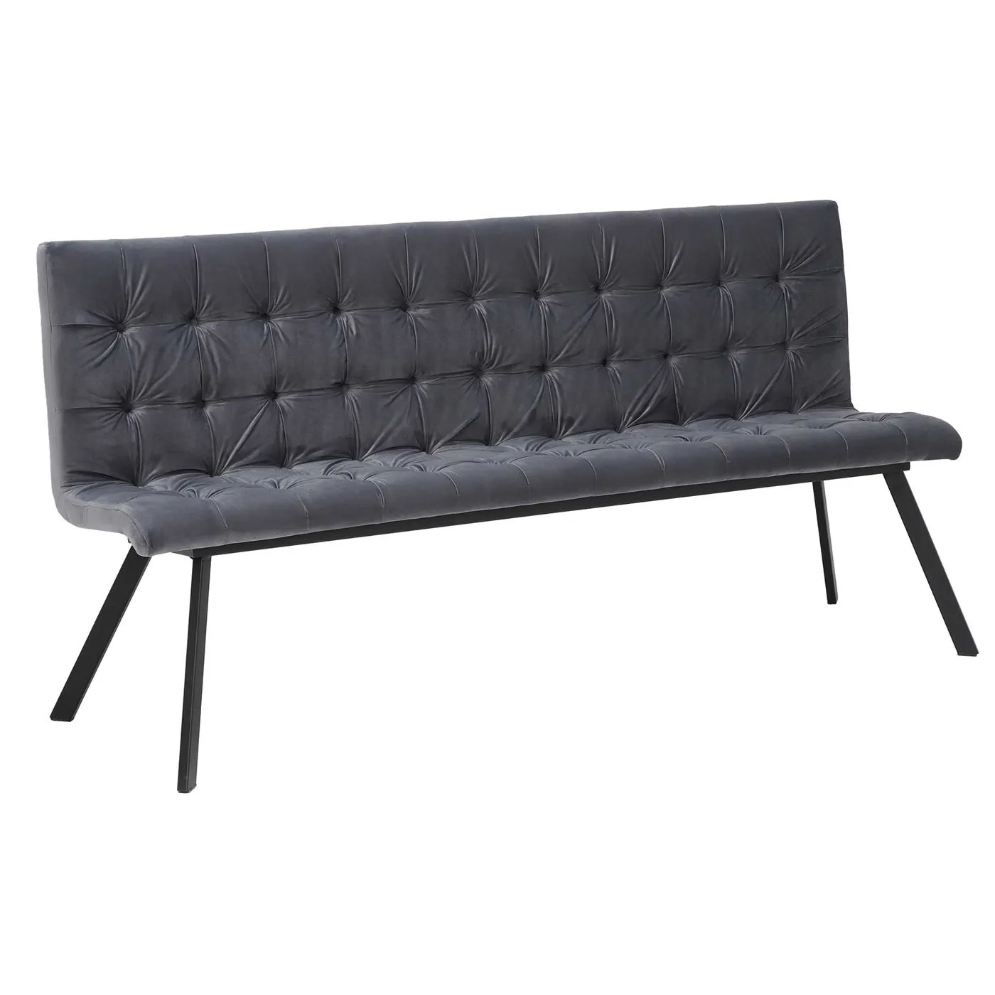 Arlo Buttoned Velvet Bench