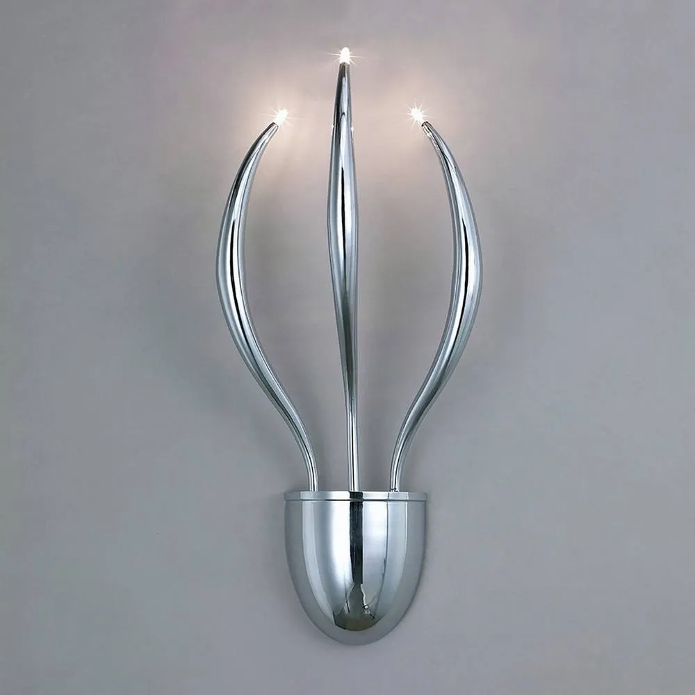 Netlighting Llamas Wall Lamp 3 Light G4 Polished Chrome NOT LEDCFL Compatible in Silver 2