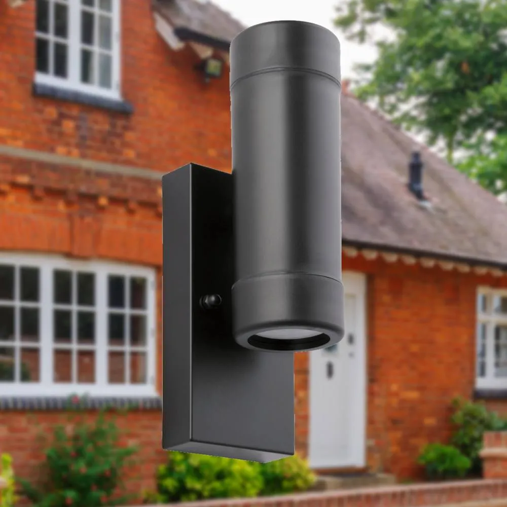 First Choice Lighting Gale - Polypropylene Coastal Dusk Dawn Wall Light in Black 3