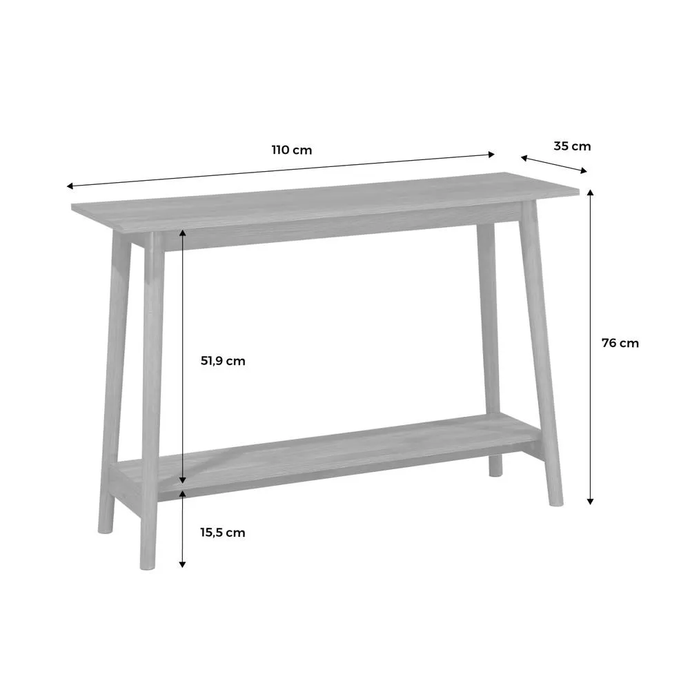 sweeek 110cm Console Table With Walnut Wood Effect in Dark Brown 6