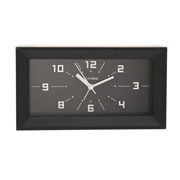 Hometime Rectangle Analogue Alarm Clock