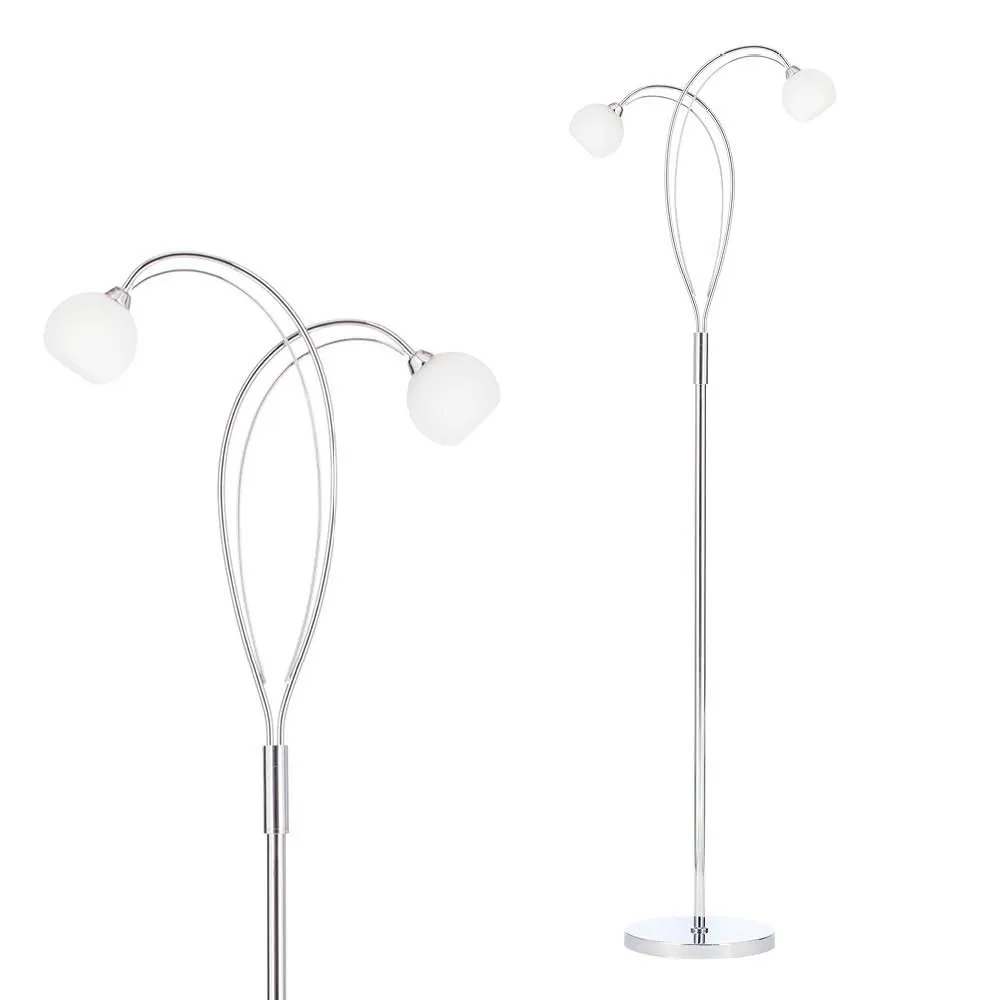 Soni Floor Lamp, Chrome 1