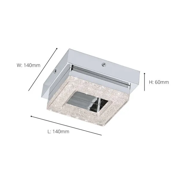 EGLO Fradelo LED Crystal Flush Wall & Ceiling Light 3