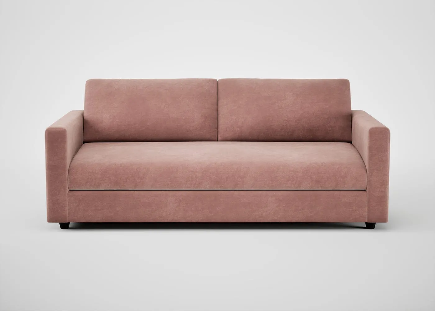 Heal's Nimbus II 4 Seater Sofa Smart Luxe Velvet Dusky Pink Black Feet