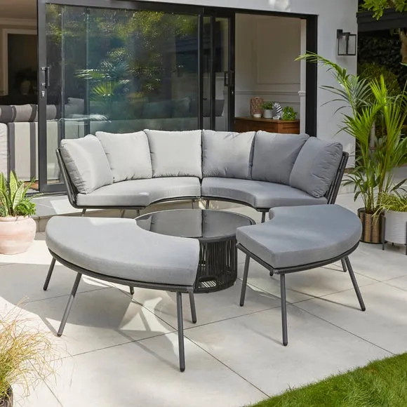 Madrid Circular Sofa Set with Rising Table 3