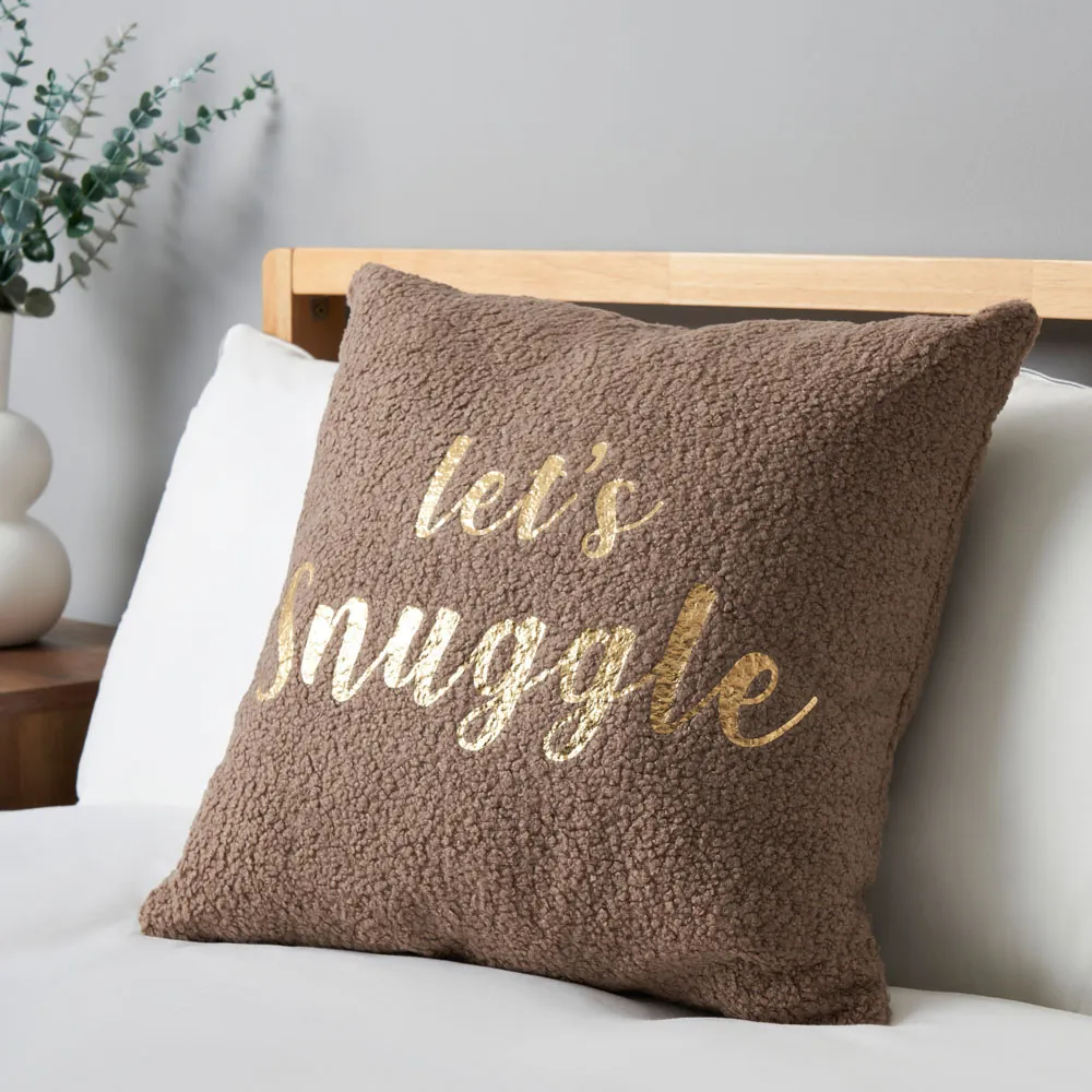 Lets Snuggle Cushion, Brown