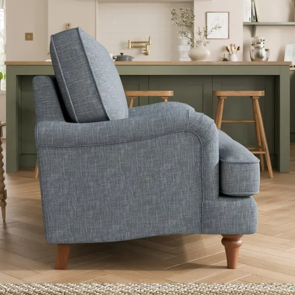 Beatrice II Faux Linen Snuggle Chair 4