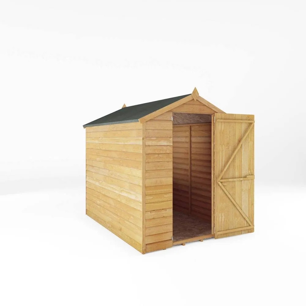 Mercia 7 x 5 Feet Overlap Apex Windowless Shed - L215 x W160.3 x H191.9 cm in Brown 2