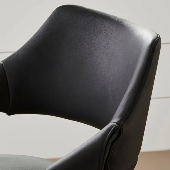 Marley Gaslift Barstool, Faux Leather 3