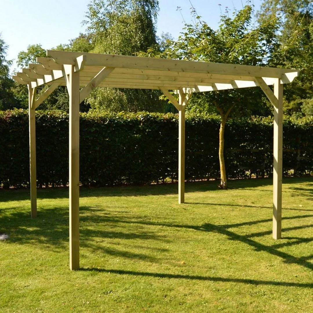 Rutland County Garden Furniture Ltd Garden Pergola - Wood - L180 x W300 x H270 cm - Light Green 2