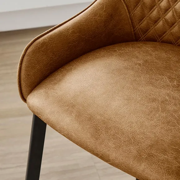 Hudson Bar Stool, Faux Leather 4
